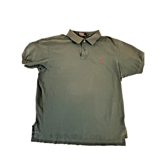 Polo Ralph Lauren Polo Shirt Mens XL Classic Fit Green Short Sleeve Pony Vintage - Picture 1 of 4